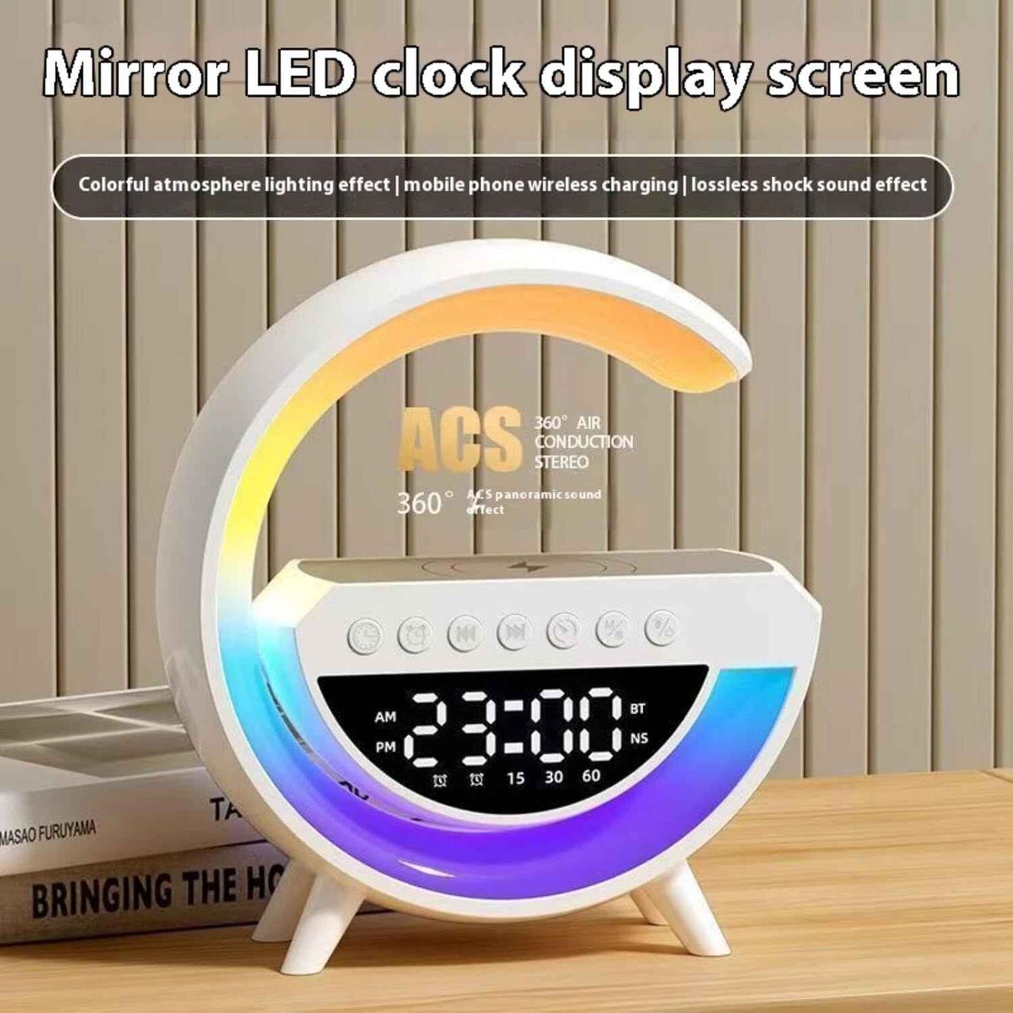 G-Lamp Speaker with Wireless Charger - Smart LED Lamp & Bluetooth Speaker (6-in-1)