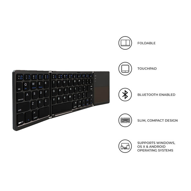 Foldable Bluetooth Keyboard (With Touchpad)