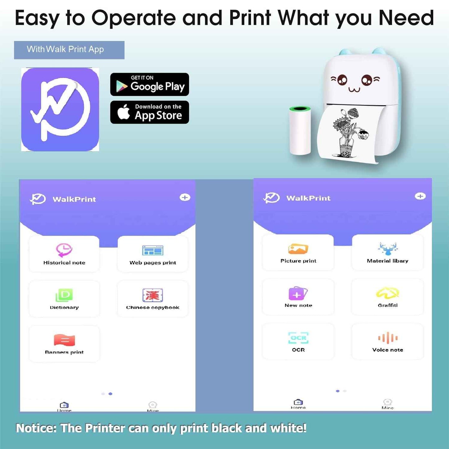 Portable Mini Printer