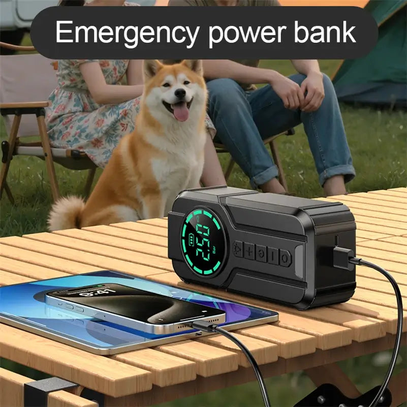 Car Jump Starter & Powerbank with Tyre Inflator